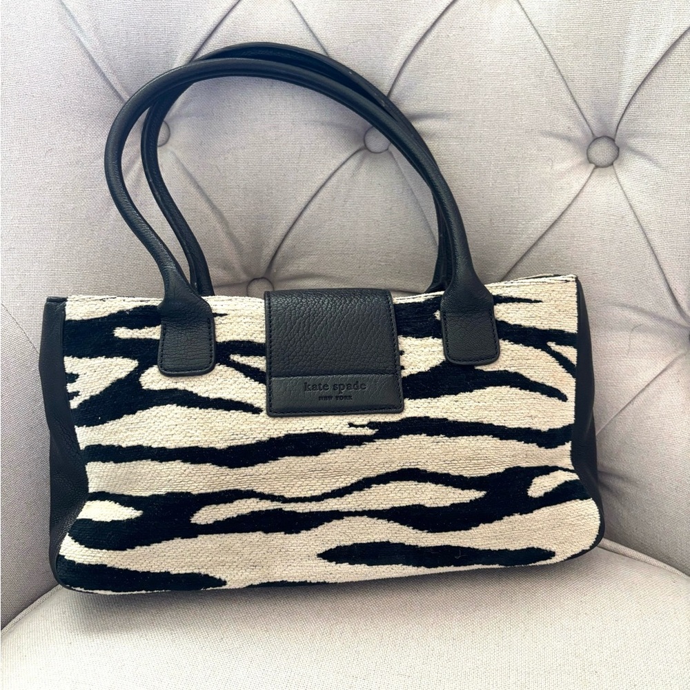 Kate Spade Black and White Zebra Shoulder Bag - Picture 2 of 10